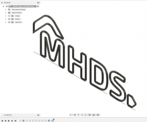 Screenshot vom MHDS-Logo in Fusion 360